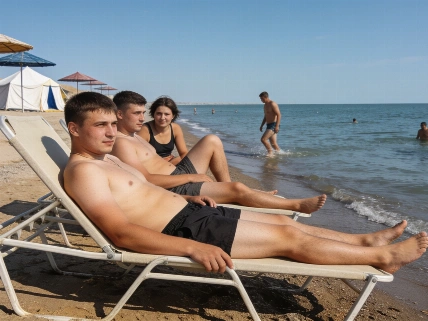 Осень в Актау: пляжный сезон не сдаёт позиций